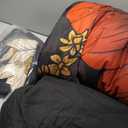 Xruibed Black Floral Comforter Set Queen Size 7 Pieces Bed in a Bag Flower Bedding Sets Lightweight Boho Bed Set with Sheet,Pillowcases&Shams for All Season