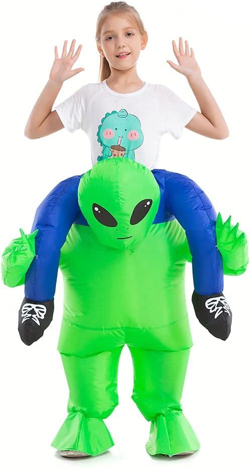 HSCTEK Inflatable Child Alien Costume (4-6 Yrs, Green)