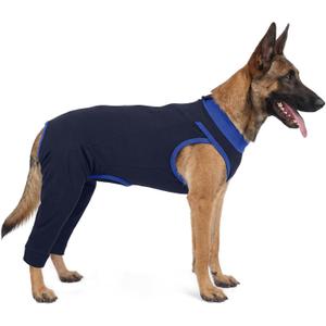 Lelepet Dog Recovery Suit for Rear Legs,Dog Pants to Prevent Licking,Lick Sleeve for Dogs Rear Legs Abdomen,Dogs Leg Sleeve to Stop Licking,Doggy Onesie for Surgery Female Male,Pet Cone Alternative 2XL