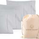 Set of 4 Pillow Cases Queen Standard,800 TC 100% Egyptian Cotton,Great for Hair & Skin Care,Silky Soft Sateen Weave Pillow Covers for Bed Pillow,Improves Sleep Quality, 4" Hem Pillowcases,Light Gray