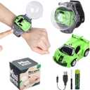 2023 Remote Control Car Watch Toys with LED Light,2.4 GHz Mini Racing Cars Wrist Toy for Kids,RC Small Car Interactive Outdoor Game Easter Halloween Birthday Gifts,Green