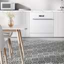 Elffloor Peel and Stick Floor Tile: 10 PCS Self-Adhesive Waterproof Vinyl Flooring,11.8" x 11.8" Retro Black Flowers Sticker for Bathroom, Kitchen, Bedroom