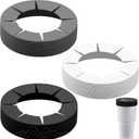 3 Pcs Ice Coffee Silicone Ring,Reusable Silicone Ring for 30oz Tumbler Diameter 3.9-4 Inch,Black White Grey Iced Cup Sleeve Ring for Cold Drinks Tumbler Cup Accessories