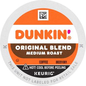 6 x Dunkin' Donuts, Dunkin Donuts Coffee Medium Roast Original Blend K-Cup Pods, 10 Count (EXP 04/09/27)