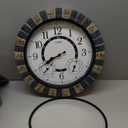 OCEST 18 Inch Large Outdoor Clock Waterproof Thermometer Hygrometer Combo Night Light Illuminated Wall Clocks Battery Operated Silent Non-Ticking Ideal Patio Clock for Garden Pool Porch Yard Garage (White)