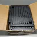 Bar Stools Set of 2, 24 Inch Backless Counter Height Bar Stools with Soft Faux Leather Seat, 300 LB Heavy Duty Padded Saddle Barstool Chairs for Modern Kitchen Island Counter (Black)