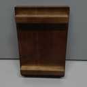 Small Wood Tray Pedestal Stand Farmhouse Bathroom Decor Decorative Wooden Riser Kitchen Soap Dish Holder for Vanity, Counter, Sink, 9" x 5.9" - Walnut