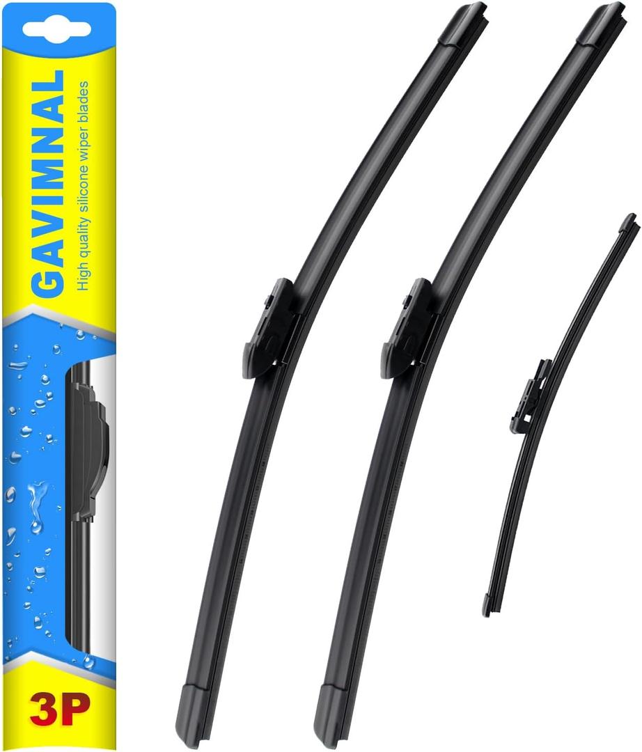 Gavimnal® 24"+20"+15" Wiper Blades Replacement For Land Rover Range Rover 20172022,AllSeason Front Rear Windshield Wiper Blades(Set of 3)
