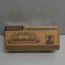 MOFEEZ Power Distribution Block Bus Bar, 4 x 3/8" Posts, 6 x #8 Screws Terminals, Max 48V 250A (Pair, Red & Black)