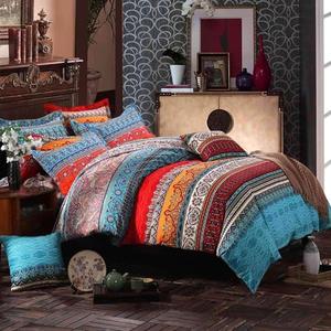 TISPLR Bohemian Full Comforter Set Soft Chic 3 Pieces Bedding Full Comforter Set Lightweight Exotic Red Teal Boho Mandala Colorful Vintage Comforter Bed Set for All Seasons
