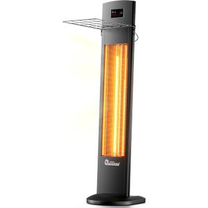 DR. INFRARED HEATER Portable Infrared Indoor and Outdoor Space Heater for Patio, Garage, Commercial & Residential With Remote Control, Space Heater (Freestanding/Ceiling/Mounting), Black