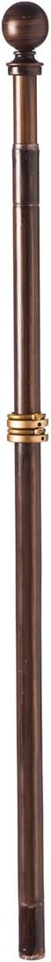 Evergreen Flag Telescoping 5ft Metal Flag Pole | Incl Two Tangle-Free Ring Clips | Bronze | Wall Mounted for Home Garden Outdoor | House and 3'x5' American Flags with Pole Sleeve or Grommets