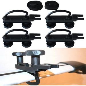 4 PCS Stainless Steel Universal Roof Box U-Bolt Clamps Van Mounting Accessory Kit U Brackets Installation Accessory Van Roof Rack Mount Kit 85mm Inner Width with 8 Lock Nuts, 2 Straps