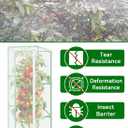 ZeeDix 57" x 16.1" Garden Bird Netting for Square Tomato Cage, 4 Pack Garden Mesh Barrier, Plant Covers Protect Tomatoes, Vegetables, Blueberry Bush from Birds & Pests
