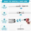 Sealegend 15 Feet Dryer Vent Cleaner Kit/Lint Remover/Upgraded Flexible Quick-Snap Brush with Drill Attachment/Fireplace Chimney Brushes for Easy to Clean/Cleaning Tool Use with or Without Power Drill