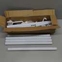 Coat Rack Freestanding, 56 to 125 inch Adjustable Tension Rod Coat Tree with 12 Hooks for Hanging Plant,Coat, Jacket, Hat, Scarf, Suitable for Living Room, Balcony, Kitchen White