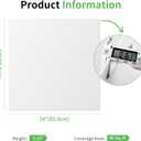 Art3d 24"x24" Smooth Drop Ceiling Tiles (48 Sq.Ft), 12-Pack 2ft x 2ft PVC Tiles for Home and Office, Waterproof and Reusable Plastic Ceiling, White