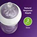Philips Avent Natural Baby Bottles with Natural Response Nipples (Slow Flow, Flow 2), 4oz, 4-Pack, SCY900/04 (Clear)