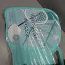EasyGo Badminton Set, with Net, 4 Racket, 4 Birdies, Portable Storage Box, for Backyards, Outdoor Games, Yard Games