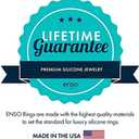 Enso Rings Dual Tone Silicone Wedding Ring  Two Tone Hypoallergenic Wedding Band  Comfortable Band for Active Lifestyle - Medical Grade Silicone  1.75mm Thick Unisex Band (Teal/Aqua)