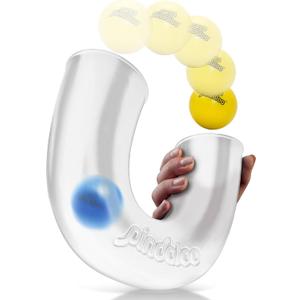 Original pindaloo Skill Game with 2 Balls- Gifts for Kids and Adults Indoor & Outdoor Games, Ball Toys for Boys, Girls, & Teens - Gift Ideas, Fun Stuff, Develops Motor & Juggling Skills-Transparent