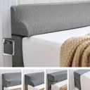 Bed Wedge Gap Filler King Size, Wedge Pillow for Headboard Gap, Foldable Mattress Gap Filler Close The Gap (07") Between Headboard and Mattress, Bed Crack Pillow, 76106 in, Gray
