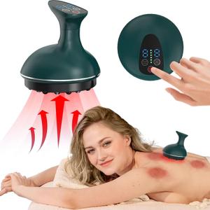 Electric Cupping Therapy Set, Cupping Kit for Massage Therapy, Gua Sha Massage Tool Cellulite Massager, Back Massager with Red Light Therapy for Pain Relief, Knots, Aches, Muscle Soreness, Circulation