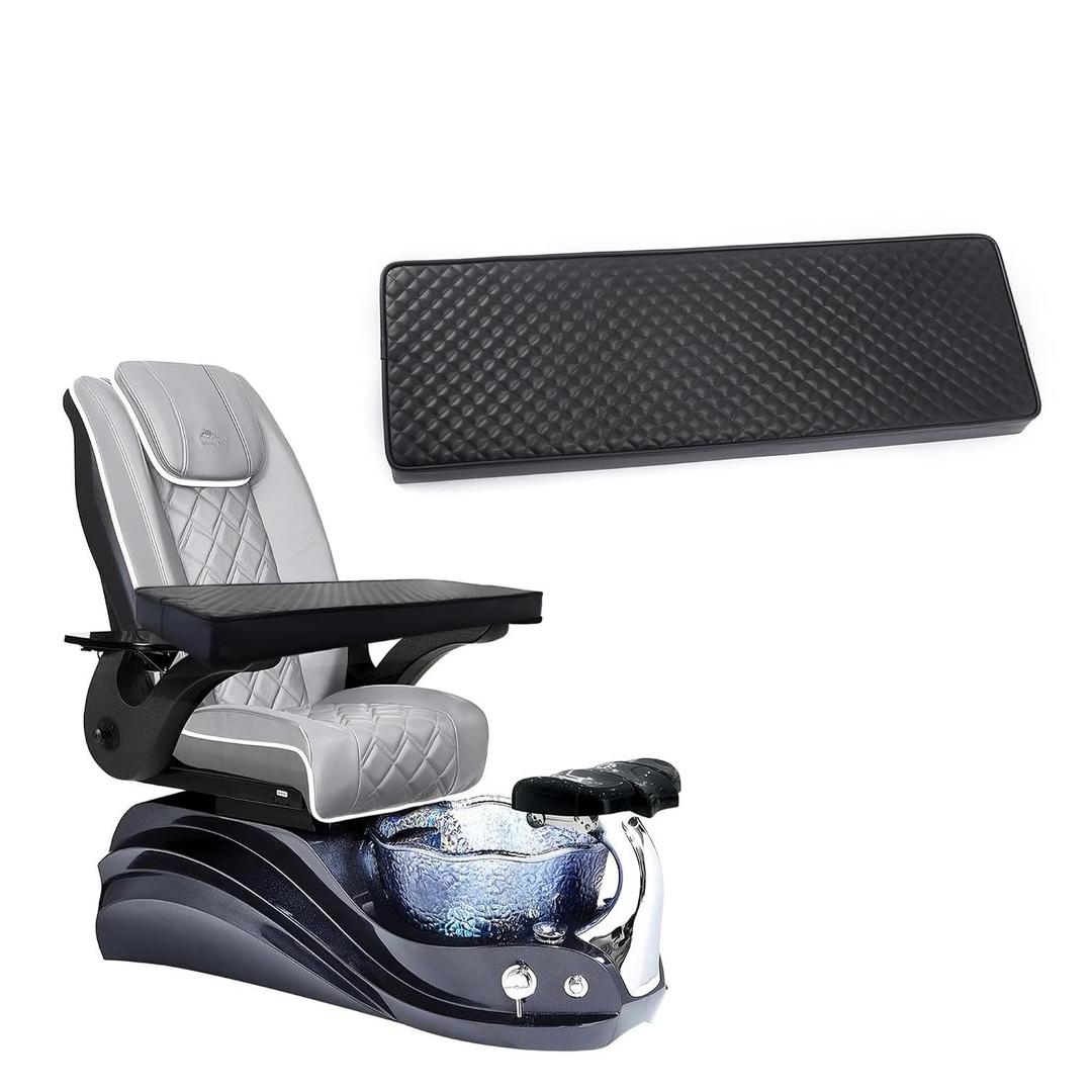 NOVAL Commercial Grade Spa Chair Wrist Rest - Diamond Quilted Leather Arm Hand Support for Nail Salon Pedicure Chair, Universal Fit: 28"x9"