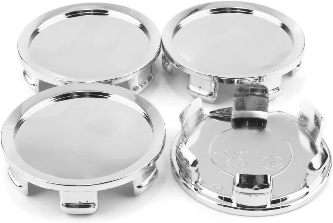 4Pcs 74.5mm 2.93in Wheel Center Caps for OZ Racing Forged Superforgiata Wheels Rim, PN: M608, M242, 81310409, OD 74.5 mm/2.93 in, ID 72mm/2.8 in, Chrome