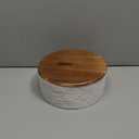 Authentic Wood and Ceramic Tortilla Warmer - Tortilla Holder with Lid - Bread Warmer - Pancake Holder- Roti Box - 8.5 Inches