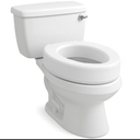 Carex Toilet Seat Riser, Elongated Raised Toilet Seat Adds 3.5 inches to Toilet Height, for Assistance Bending or Sitting, 300 Pound Weight Capacity Toilet Riser