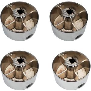 5PCS Gas Stove Rotary Switch Metal Knob Zinc Alloy Chrome Plating Round Cooker Parts Kitchen Accessories fit for Electrolux Bosch, As Shown in the Picture