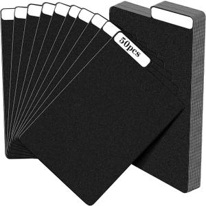 50 Pieces Comic Book Dividers with Tabs,Patient Divider Cards,Card Dividers Comic Book Boards for Storage Boxes 11.22 X 7.24 Inche (Black)