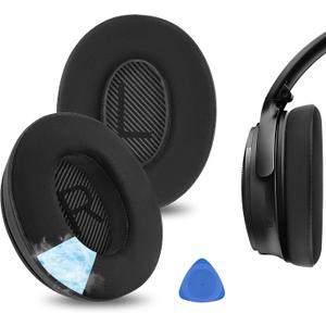 Geekria Sport Cooling Gel Replacement Ear Pads for Bose New QuietComfort, QC 45/ 35II/ 35IIGaming/ 25/15/SE, AE 2/2i/2w, SoundTrue, SoundLink AE2 Headphones, with Video Guide (Black)