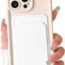 Lovmooful Compatible for iPhone 13 Pro Max Case Cute Color Card Holder Design for Girls Women Soft TPU More Shockproof Protective Girly for iPhone 13 Pro Max Case-White