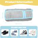 Shoe Washing Machine Bag,2 Pcs Shoe Washing Bag for Dryer & Washer, Reusable Laundry Shoe Bag for All Shoes Sizes, Independent Insole Compartment With Side Mesh (Grey)