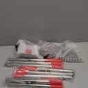 Pooper Scooper, Long Handle Dog Pooper Scooper, Heavy Duty Stainless Steel Rake with Tray & Spade Set for Pet Waste Removal, for Grass, Dirt or Gravel (Red)