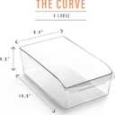 BINO | Plastic Storage Bins, X-Large | THE CURVE COLLECTION | Multi-Use Organizer Bins | Built-In Handle | BPA-Free | Pantry Organization | Home Organization | Fridge and Freezer Organizer