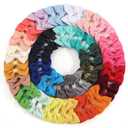 JOYOYO 60Pcs Baby Girls Kids Toddlers 2.75 Inch Twill Waffle Fabric Hair Bows Alligator Clips for Pigtails Hair Accessories and Bangs