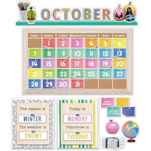 Carson Dellosa Creatively Inspired 118 pc Set Classroom Calendar, Monthly Headers, Birthdays, Number Cover Ups, Seasons, Weather, Days of The Week Chart, Rainbow, Plant, Boho Decor for Bulletin Board Carson Dellosa Creatively Inspired 118 pc Set Classroom Calendar, Monthly Headers, Birthdays, Number Cover Ups, Seasons, Weather, Days of The Week Chart, Rainbow, Plant, Boho Decor for Bulletin Board