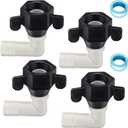 Dreyoo 1/2 Inch x 14 NPT Elbow & Straight Swivel Adapter RV Water Pump Fittings With Thread Seal Tape (4 Pack) - 1/2 Inch Female Pex Fittings