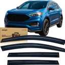 Nilight Window Visors for Ford Edge 2015-2024, Out-Channel Rain Guards, Side Window Wind Deflectors, Vent Visors, 4PCS, Fits Longer Rear Door Window Frame (32.28 in Rear)