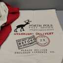 TRIXES Santa Sack Red - Xmas Reindeer Post Style Draw String Present Bag Sack - Gift Wrapping - Extra Large Capacity - 99cm x 70cm