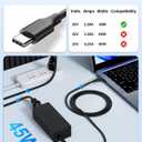 USB C Laptop Charger 45W Compatible with hp chromebook/Spectre X360, Lenovo ThinkPad/Yoga, Dell Chromebook/Latitude, Acer, Asus, Samsung, Google Series Universal Chromebook Type C Power Cord