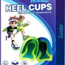 1 Pair Kids Heel Cups for Heel Pain Sport Shock Absorbing Gel Heel Inserts for Kid's with Sensitive Heels, Heel Spurs, Plantar Fasciitis, or Ankle Pain (Kid's Size 3.5-6.5 / Women 4.5-7.5)