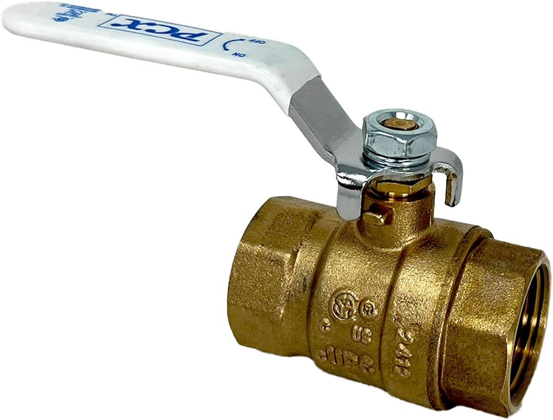 PROCURU 1-Pack 1-Inch Sweat (CxC) Heavy Duty Brass Ball Valve, Full Port, 600 WOG, Certified Safe (3BC100-1P)