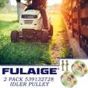 2 Pack 589766102 Replaces Husqvarna 539132728 Deck Idler Pulley for Husqvarna Z246 Idler Pulley, RZ4623, RZ46i, Z248F, MZ61, MZ6128 - with 42" 46" 48" 54" 61" Decks