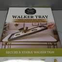 Walker Tray for Folding Walker with Cup Holders, Non-Slip Mat & Bag - Adjustable Universal Plastic Food Table for Seniors - Detachable Guardian Accessories - Removable Walker Trays for rolling walker