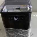 Aeitto Nugget Ice Maker 40Lbs/24H, Countertop Soft Chewable Ice Pebble Ice Machine, One-Click Operation, Auto Self-Cleaning Ice Makers with Scoop&Basket for Home, Office, Kitchen, Party (Black)