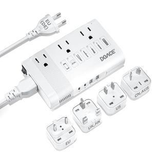 DOACE 220V to 110V Converter for European Travel - 350W 7 in 1 Voltage Converter US to Europe with 3AC, 2QC+2PD for Using U.S. Devices Abroad - Hair Straightener Shaver Toothbrush Laptop Camera Phone